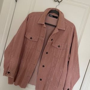 Zara light pink corduroy jacket